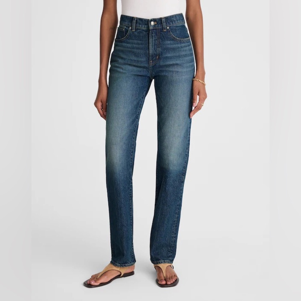 Madewell Longline Straight Jean in Greendale wash sz 32